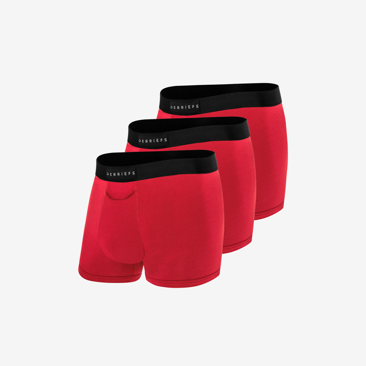 Mens Trunks Underwear Australia 3 Pack - All Red