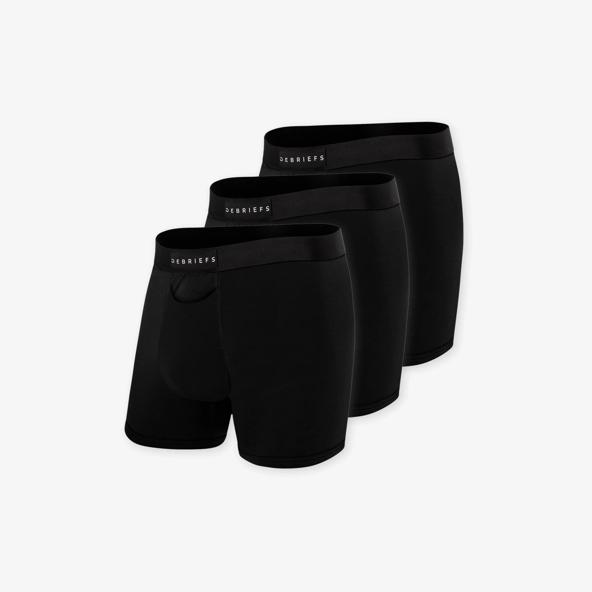 3 pack of men's boxer briefs underwear in black